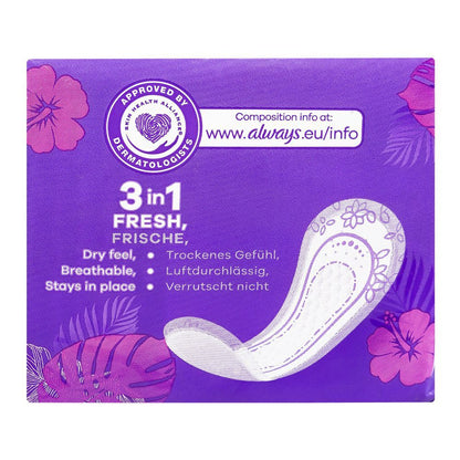 Always Daily Normal Fresh Scent To Go Sanitary Pads 20pcs - Comfortable Protection Sanitary Napkins for Everyday Freshness, O