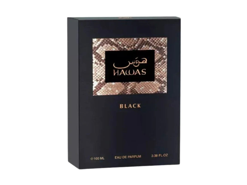 Rasasi Hawas Black Eau de Parfum Spray for Men 100ml Long-Lasting Bold & Masculine Fragrance