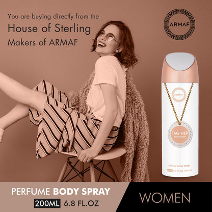Armaf Tag Her Perfume Body Spray 200ml Women's Fragrance