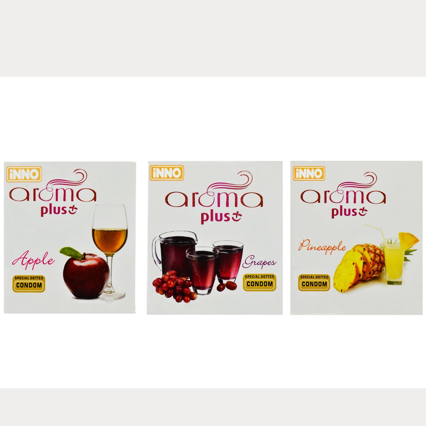 Inno Aroma plus Pack of 3 Pineapple Grapes Apple 9 pcs