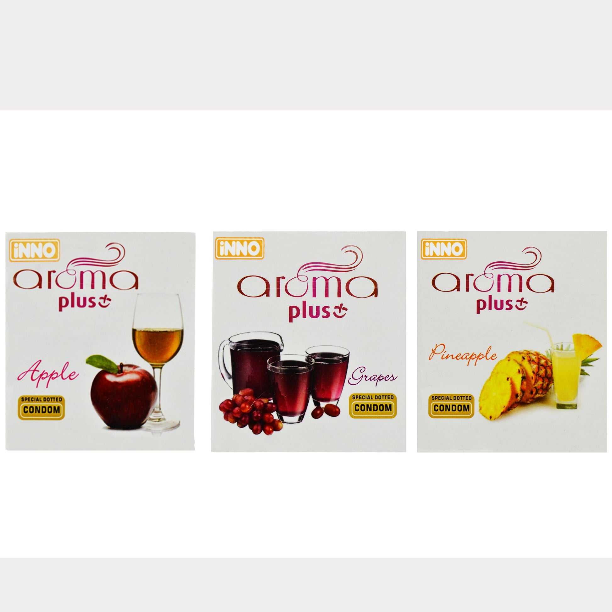 Inno Aroma plus Pack of 3 Pineapple Grapes Apple 9 pcs