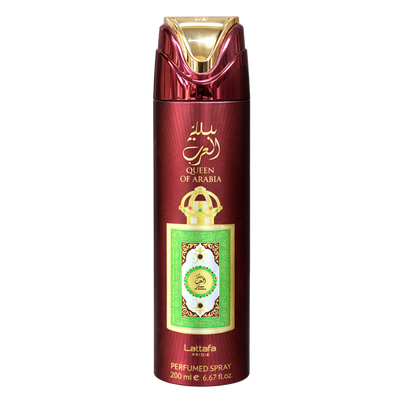 Lattafa Pride Queen Of Arabia Perfumed Spray 200ml – Long Lasting Luxury Floral Oriental Fragrance Body Spray for Women