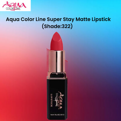 Aqua Color Line Super Stay Matte Lipstick (Shade:322