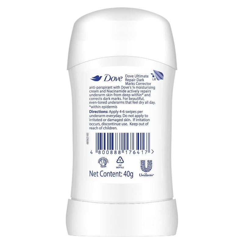 Dove Ultimate Repair 48H Anti Perspirant Soothing Jasmine Deodorant Stick 40g