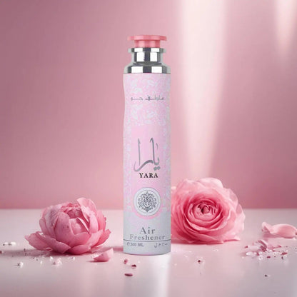 Lattafa Yara Air Freshener 300ml - Long Lasting Luxury Sweet Floral Fragrance Room Spray for Home & Office