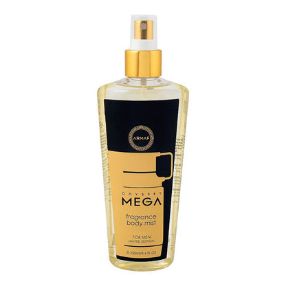 Armaf Odyssey Mega for Men Intense Fragrance Body Mist Limited Edition 250ml - Long Lasting Bold Masculine Perfume Spray