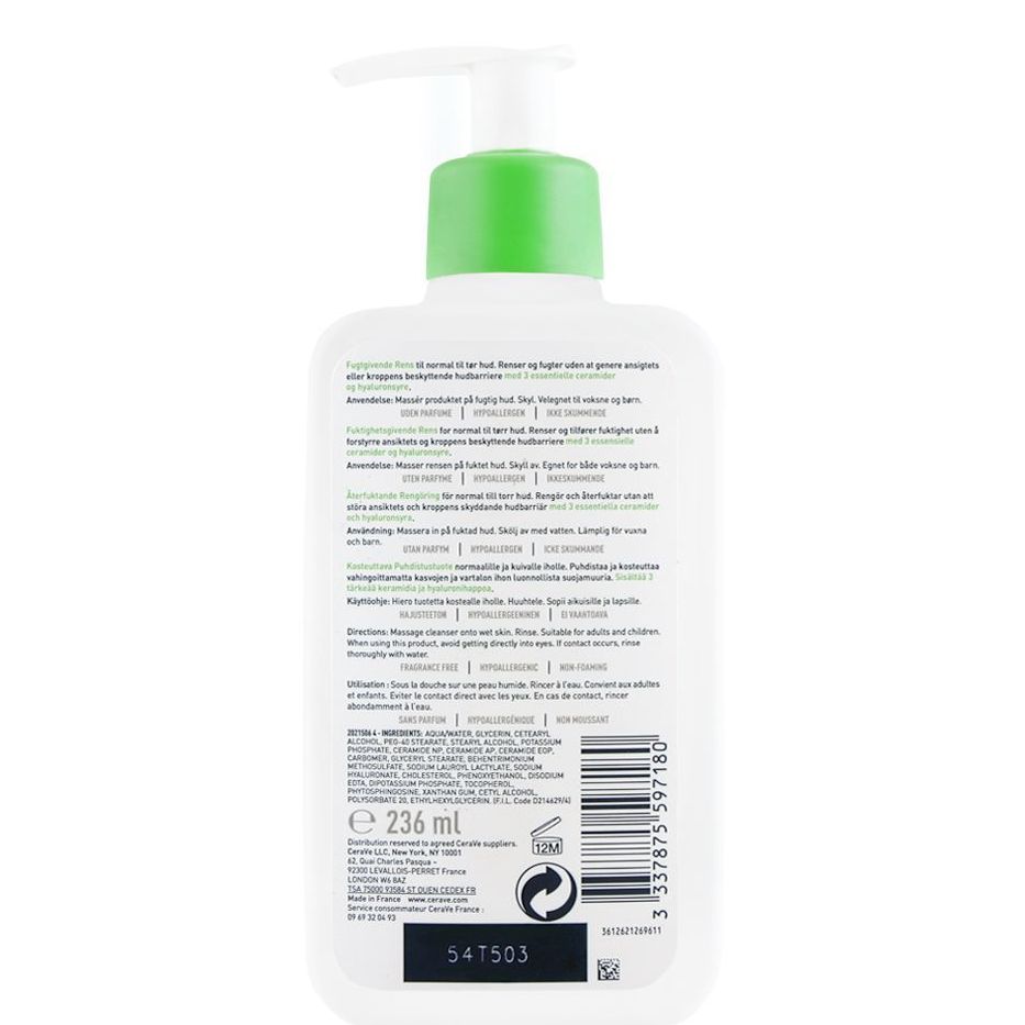 Cerave Hydrating Cleanser For Normal To Dry Skin 236ml