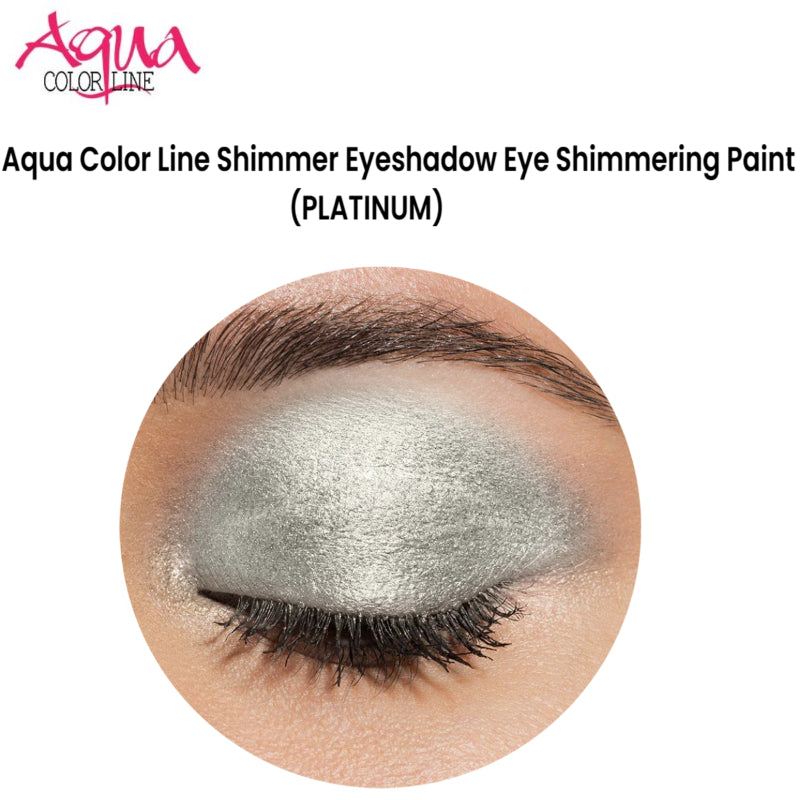 Aqua Color Line Shimmer Eyeshadow Eye Shimmering Paint (Platinum)