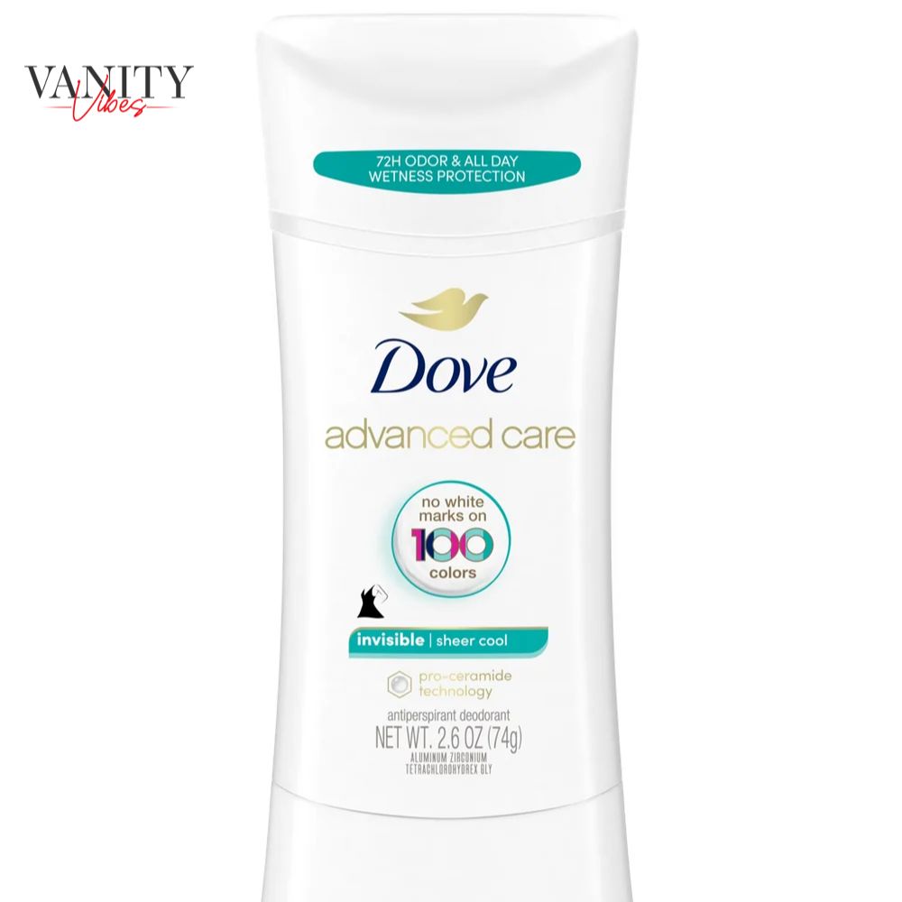 Dove Advanced Care Invisible Sheer Cool Antiperspirant Stick Deodorant 2.6Oz-(74g)