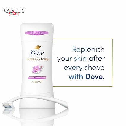 Dove Advanced Care Waterlily & Sakura Blossom Antiperspirant Stick Deodorant 2.6Oz-(74g)