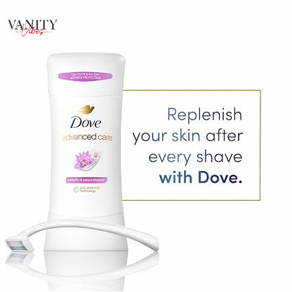 Dove Advanced Care Waterlily & Sakura Blossom Antiperspirant Stick Deodorant 2.6Oz-(74g)