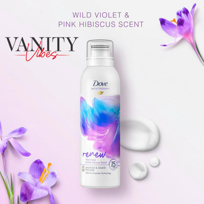 Dove Renew Shower & Shave Mousse Wild Violet & Pink Hibiscus 200ml