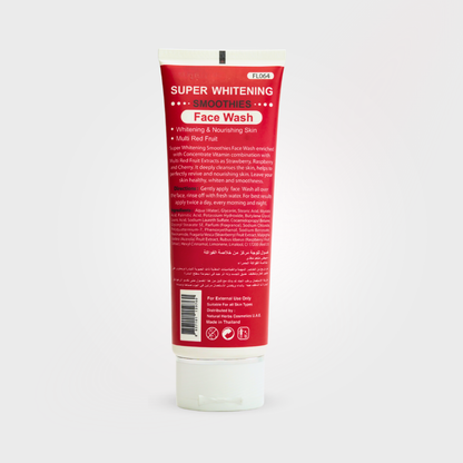Fiabila Super Whitening Smoothies Face Wash 100ml Multi Red Fruit Cleanser for Glowing & Soft Skin