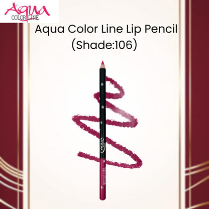 Aqua Color Line Lip Pencil (Shade:106)