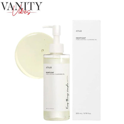 Anua Heartleaf Pore Control Cleansing Oil 200 ml Deep Makeup Removal & Sebum Control (K Beauty)