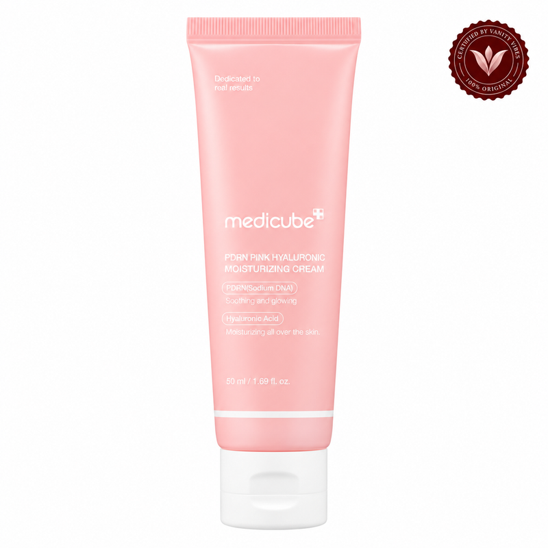 Medicube PDRN Pink Hyaluronic Moisturizing Cream 50ml — Vanity Vibes sealed product photo