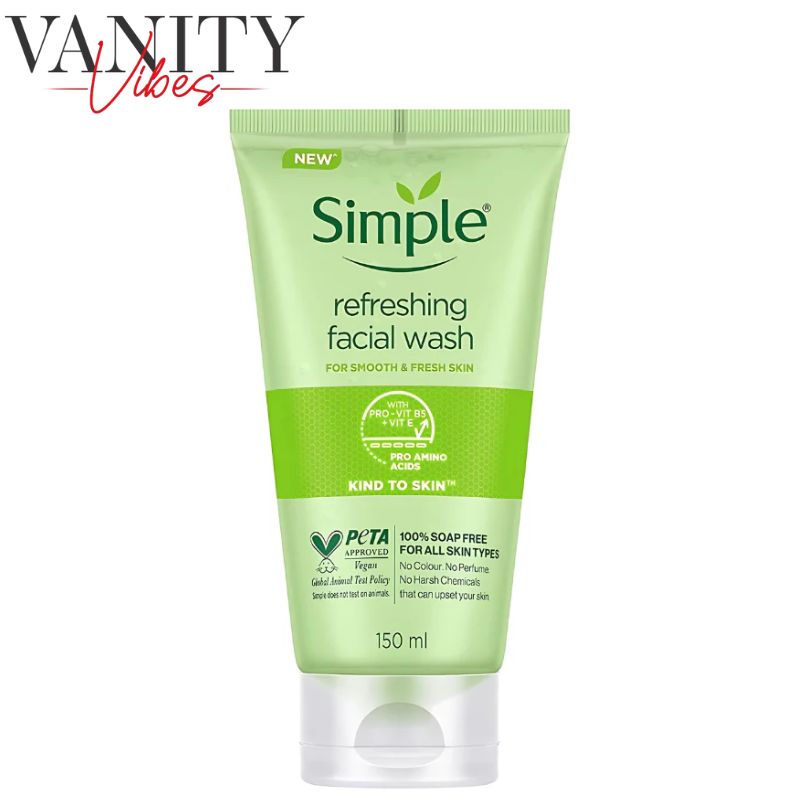 Simple Refreshing Facial Wash 150 ml Gentle Cleansing & Fresh Skin Feel