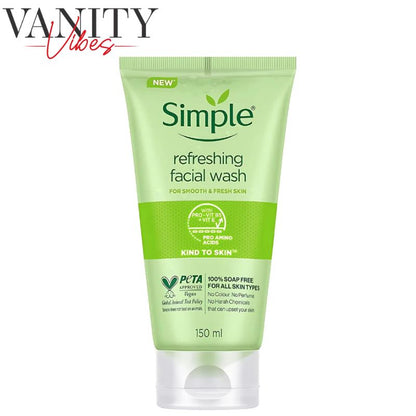 Simple Refreshing Facial Wash 150 ml Gentle Cleansing & Fresh Skin Feel