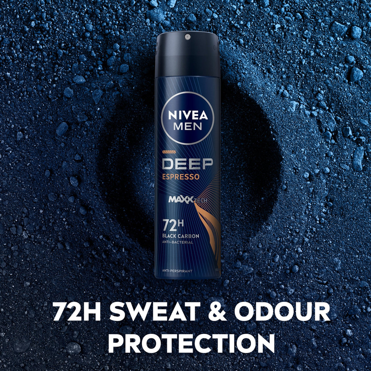 Nivea Men Deep Espresso 72H Black Carbon Anti-Bacterial Spray 150ml