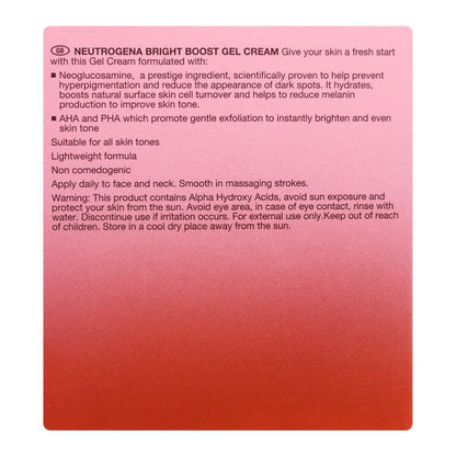 Neutrogena Bright Boost Brightening Gel Moisturizing Gel Cream