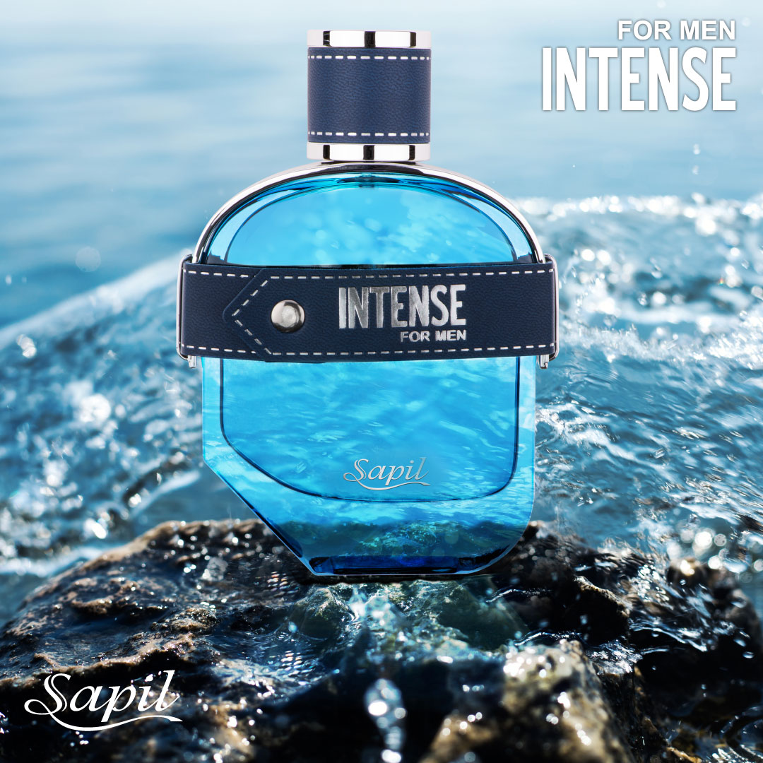 Sapil Intense EDT Perfume for Men 100ml - Long Lasting Masculine Fragrance with Fresh Woody Aromatic Notes for Daily Wear & S