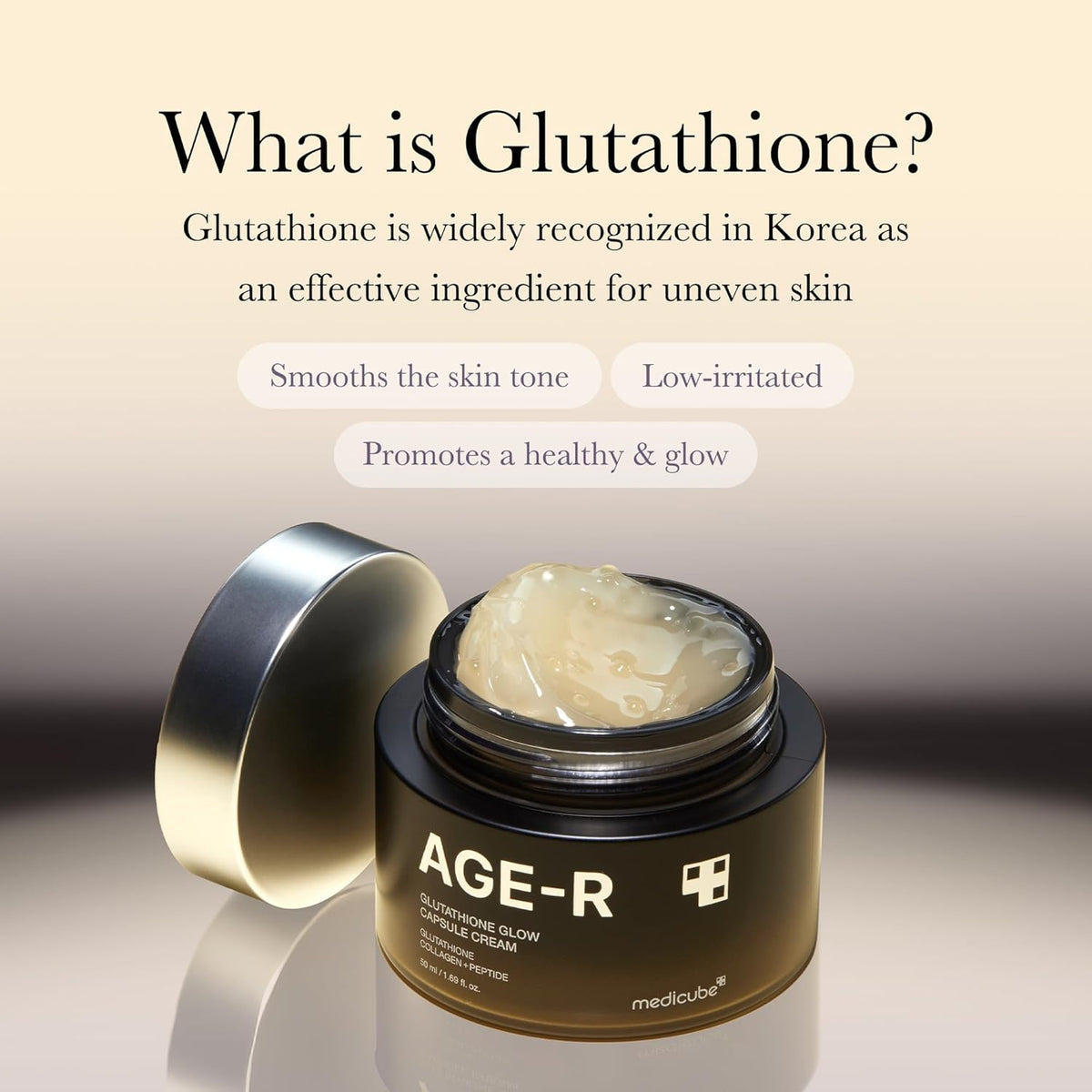 Medicube AGE-R Glutathione Glow Capsule Cream 50 ml Brightening & Anti-Aging Care (K Beauty)
