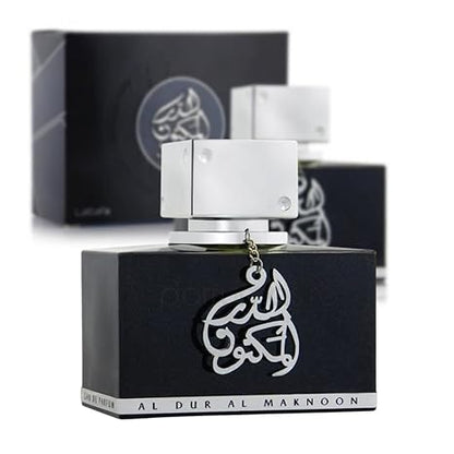 Lattafa Al Dur Al Maknoon Silver Eau de Parfum 100ml - Long Lasting Original Luxury Unisex Fragrance for Men & Women