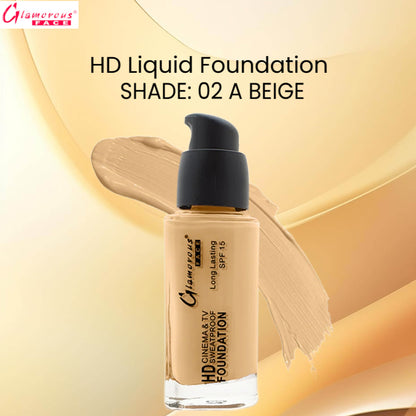 Glamorous Face HD Liquid Foundation (02A Beige)