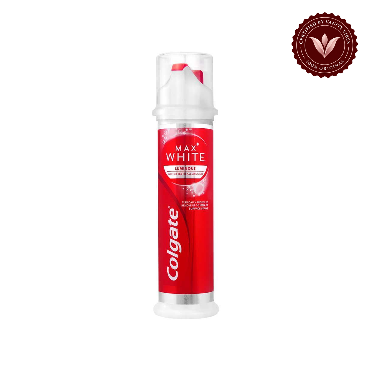 Colgate — Colgate Max White Luminous Sparkling Mint Toothpaste Pump 100ml Advanced Whitening & Fresh Breath — image 1