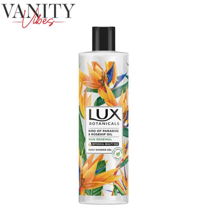Lux Botanicals Bird of Paradise & Rosehip Oil Daily Shower Gel 500ml Nourishing Cleanse & Radiant Skin