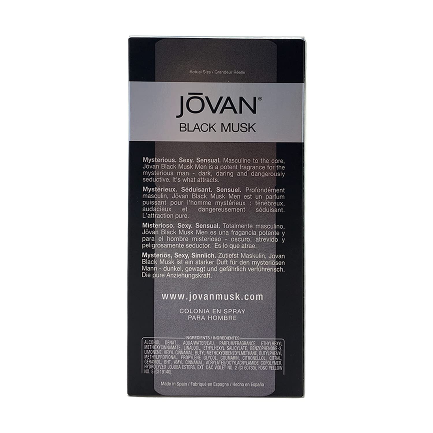 Jovan Black Musk For Men Pour Homme Cologne 88ml – Long Lasting Masculine Fresh & Musky Fragrance Spray