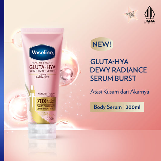 Vaseline Healthy Bright Gluta-Hya Dewy Radiance Lotion 200ml | Serum Burst for Bright Skin