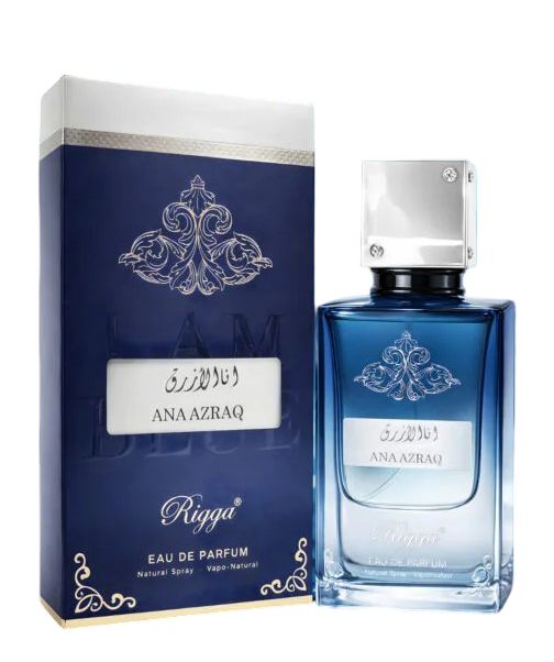 Rigga Ana Azraq “I Am Blue” Eau De Parfum 100ml – Long Lasting Fresh Aquatic Woody Fragrance Perfume for Men Strong Masculine