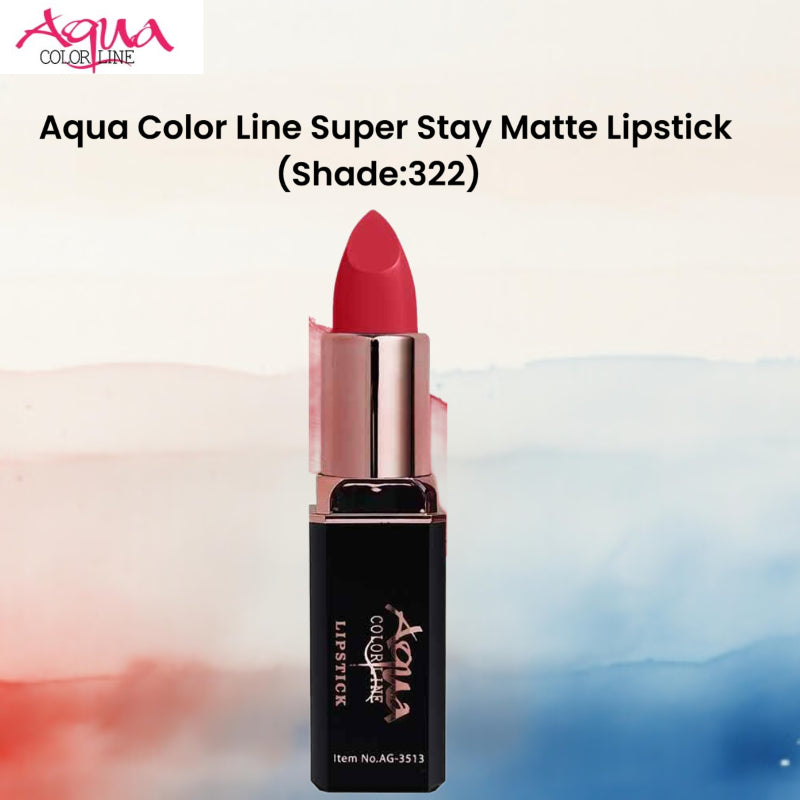 Aqua Color Line Super Stay Matte Lipstick (Shade:322