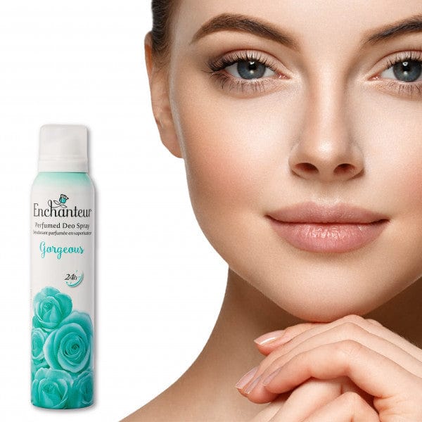Enchanteur Gorgeous Perfumed Deodorant Spray 150ml - Long Lasting Floral Fragrance Body Spray for Women Freshness & Odor Prot
