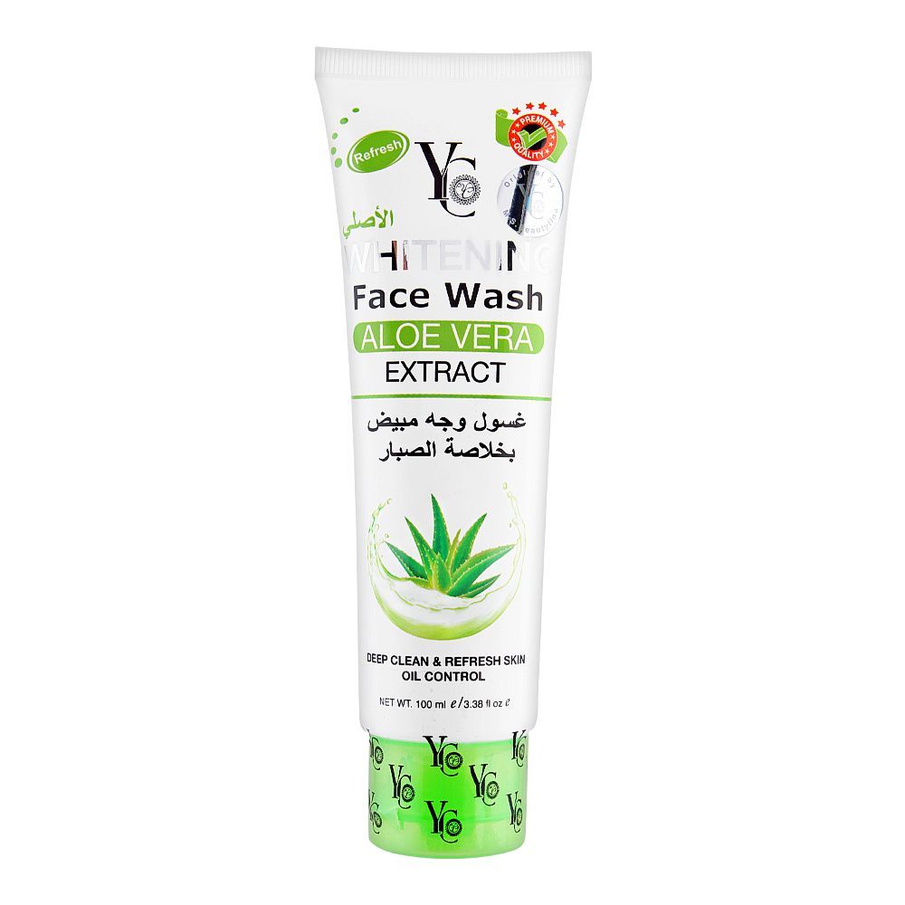 YC Whitening Aloe Vera Extract Face Wash 100 ml Gentle Cleansing, Hydration & Skin Brightening