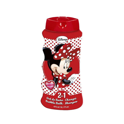 Lorenay Disney Minnie 2-in-1 Bubble Bath & Shampoo 475ml - Gentle Kids Hair & Body Wash for Soft Cleansing, Tear-Free Formula