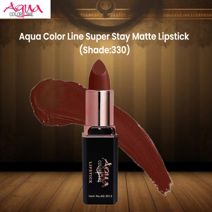 Aqua Color Line Super Stay Matte Lipstick (Shade:330)