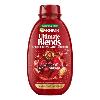 Garnier Ultimate Blends Colour Illuminator Shampoo Argan Oil & Cranberry 400ml