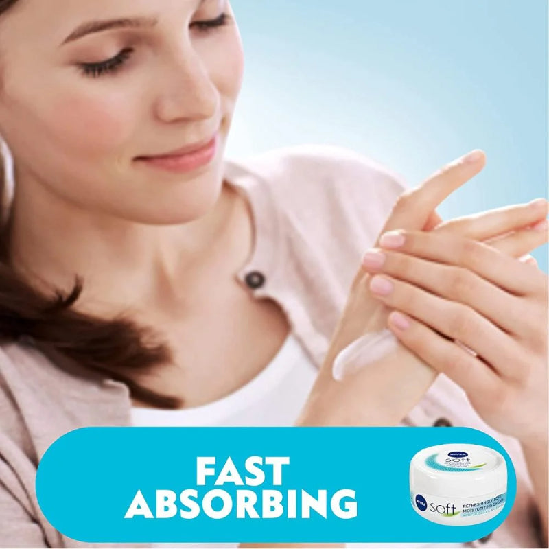 Nivea Soft Refreshingly Soft Moisturizing Cream For Face/Body/Hands 50ml