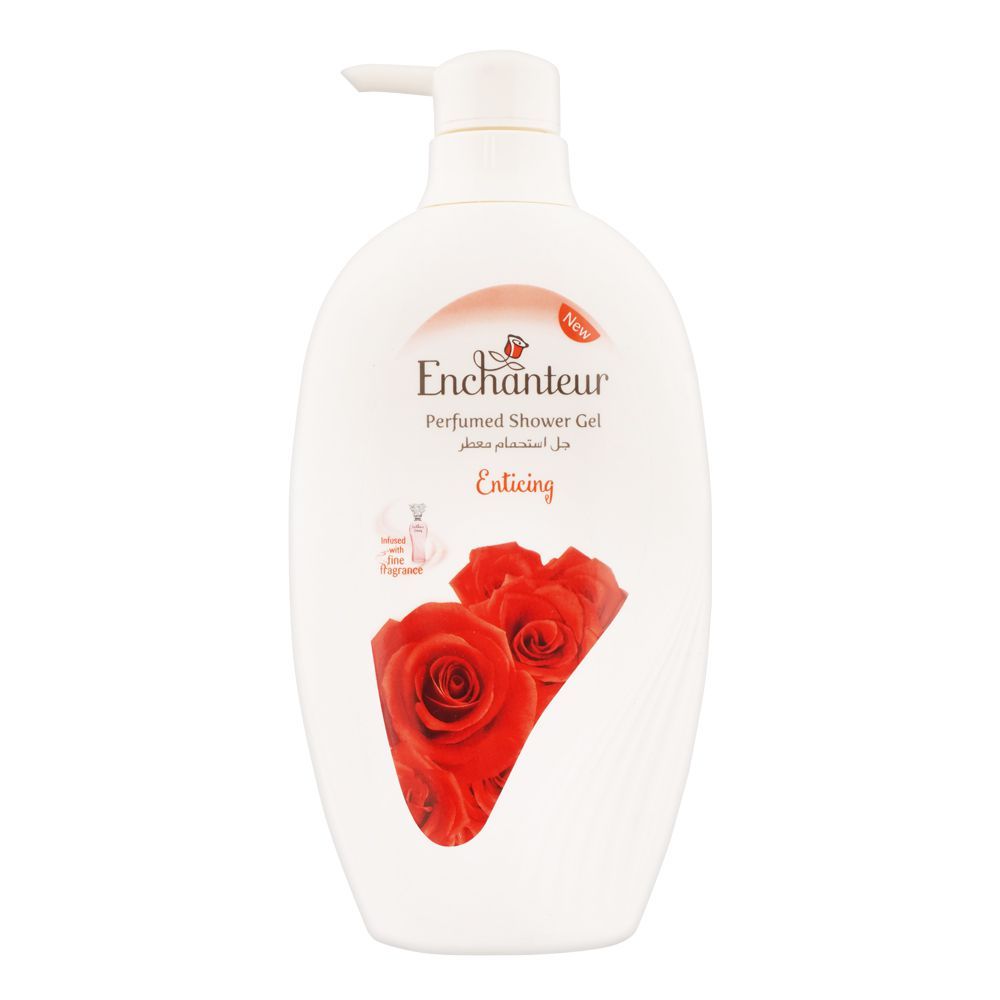 Enchanteur Enticing Perfumed Shower Gel 550ml – Deep Cleansing Moisturizing Body Wash with Long Lasting Floral Fruity Fragran
