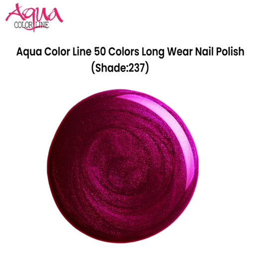Aqua Color Line 50 Colors Long Wear Nail Polish (Shade:237)