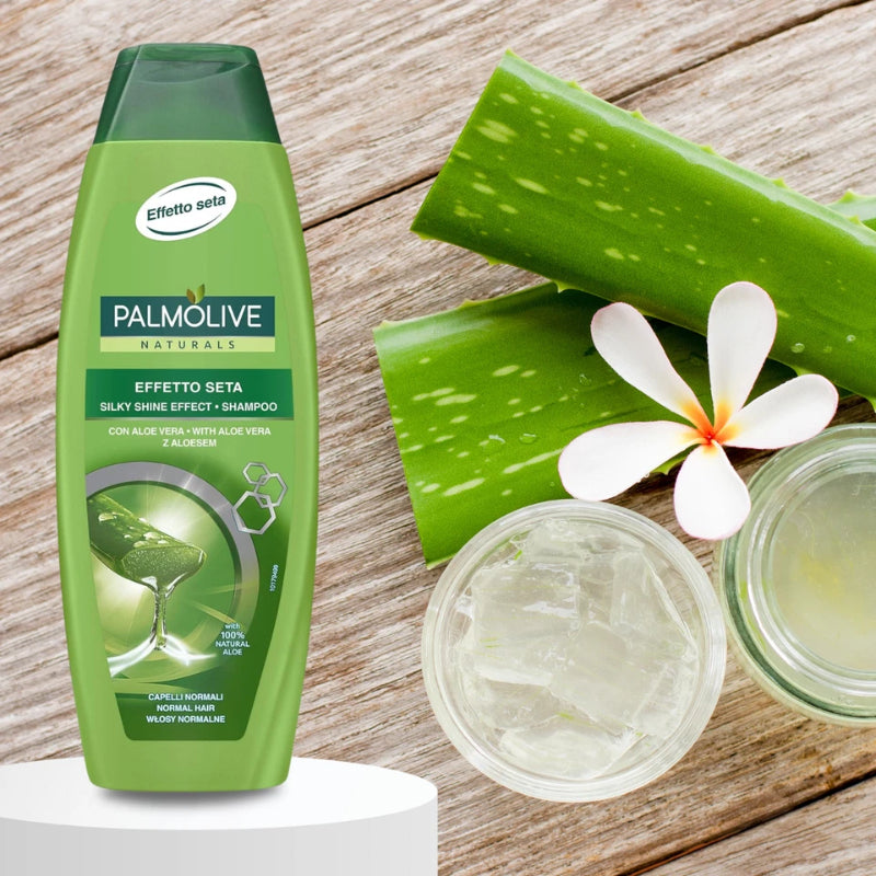 Palmolive Effetto Seta Naturals Silky Shine Aloe Vera Shampoo For Normal Hair 350ml