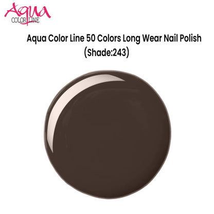 Aqua Color Line 50 Colors Long Wear Nail Polish (Shade:243)