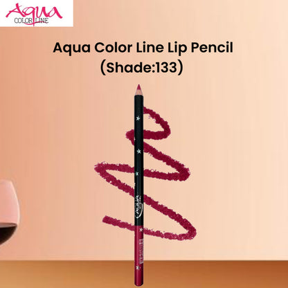 Aqua Color Line Lip Pencil (Shade:133)