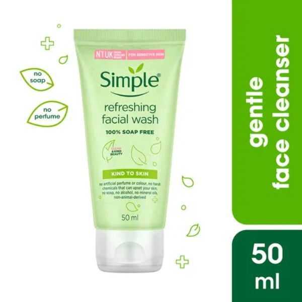 Simple Kind to Skin Facial Wash Refreshing 50ml uk