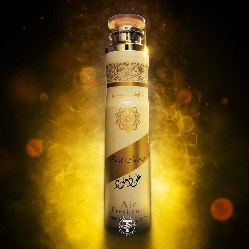 Lattafa Oud Mood Air Freshener 300 ml Rich Oud Home Fragrance & Long‑Lasting Freshness