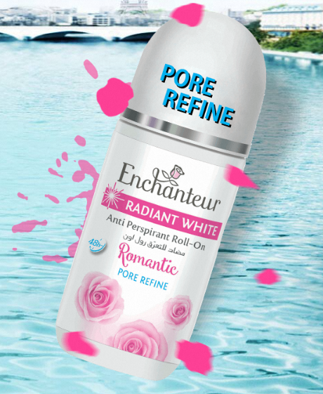 Enchanteur Whitening Anti-Perspirant Pore Refine Romantic Roll-On 50ml - Long Lasting Brightening Deodorant for Women Fresh F