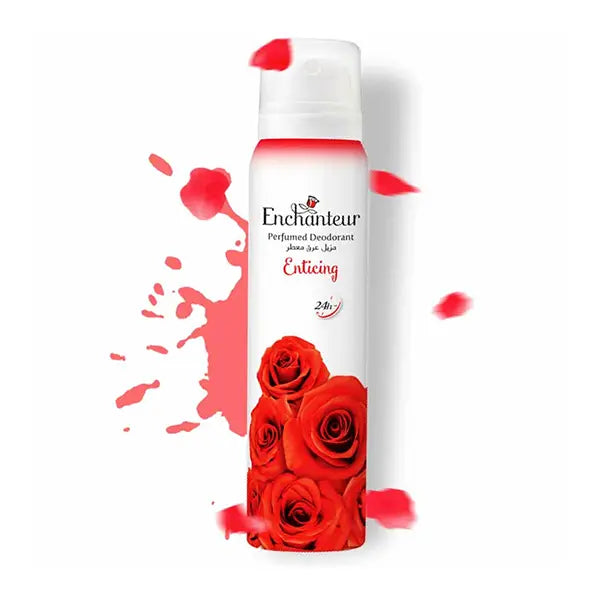 Enchanteur Enticing Perfumed Deo Body Spray for Women 150ml - Long Lasting Floral Fruity Fragrance Spray for Freshness & Odor