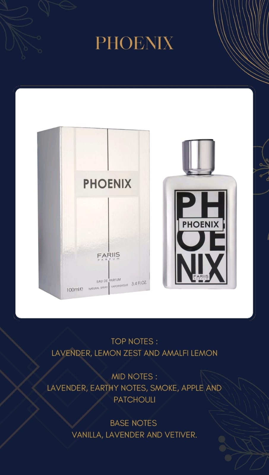 Faris Phoenix by Fariis 100ml EDP for Men & Women